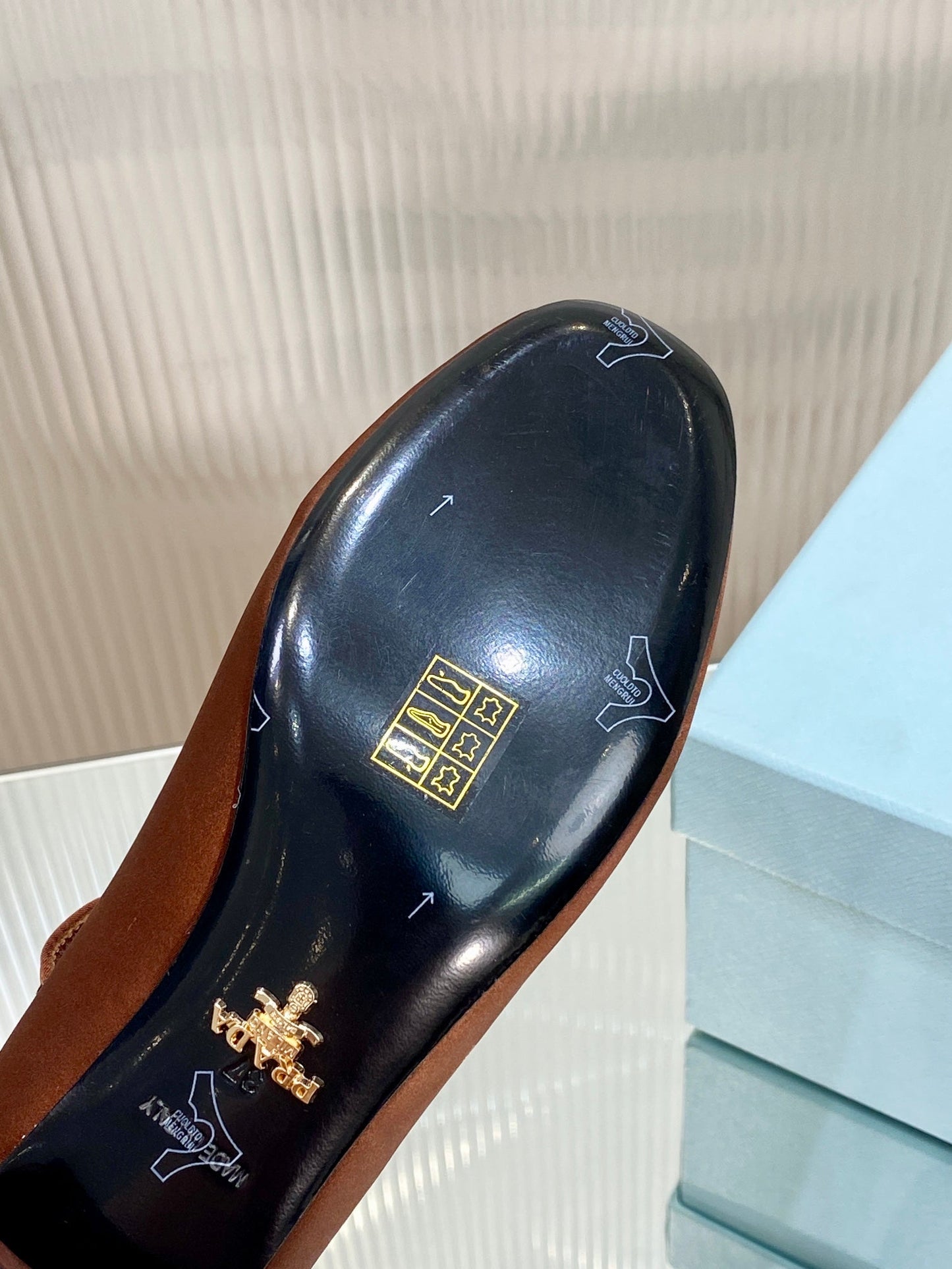 PRA NAPPA MARY JANE PUMPS BROWN SATIN - 35