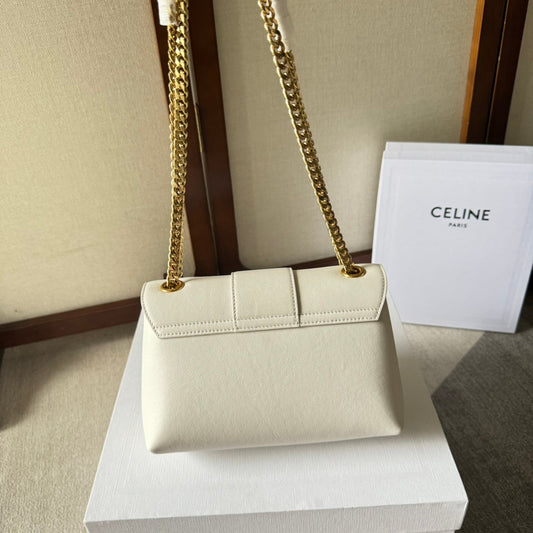 СУМКА CELINE VICTOIRE СЕРЕДНЬОГО РОЗМІРУ З М'ЯКОЇ ТЕЛЯЧОЇ ШКІРИ ЖОВТОГО КОЛЬОРУ