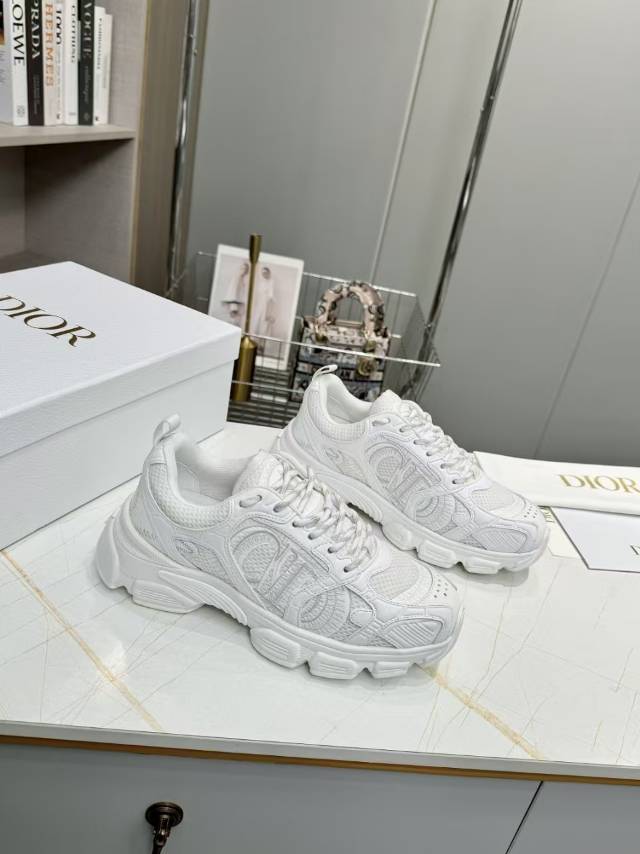 CD CHORONO SNEAKER IN WHITE MESH - 35