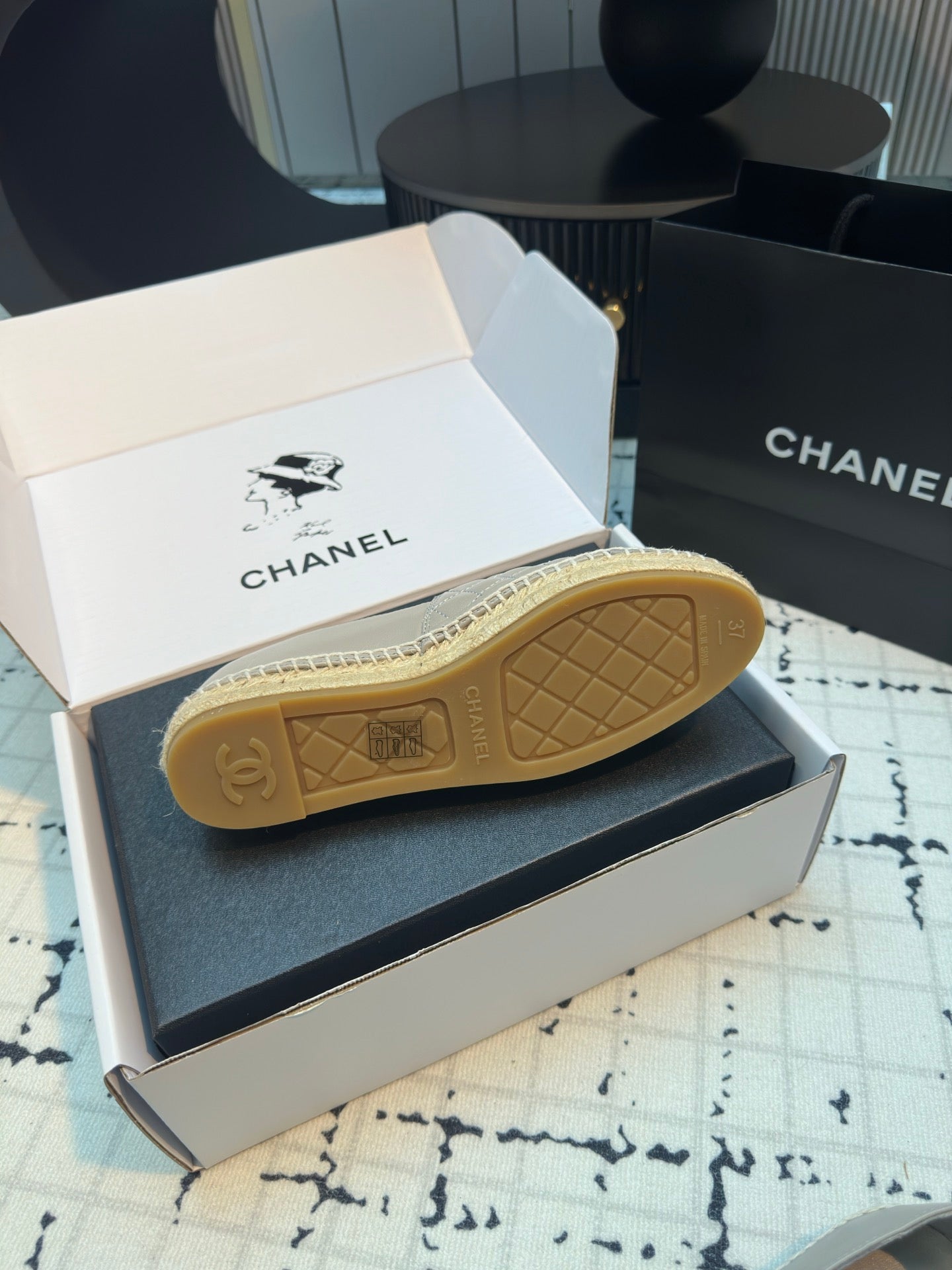 ESPADRILLES LOAFERS IN FLINT GREY LAMBSKIN - 34