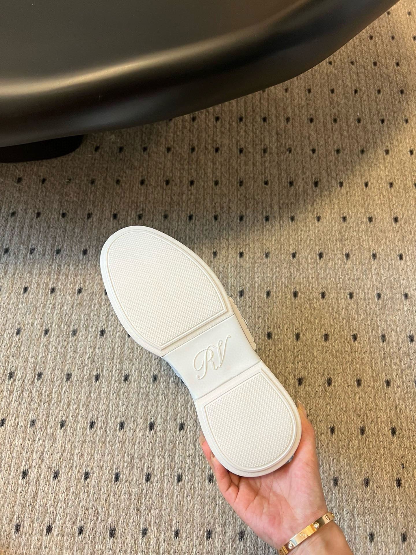 VIV' SKATE SNEAKERS IN WHITE SMOOTH CALFSKIN CRYSTAL BUCKLE - 35