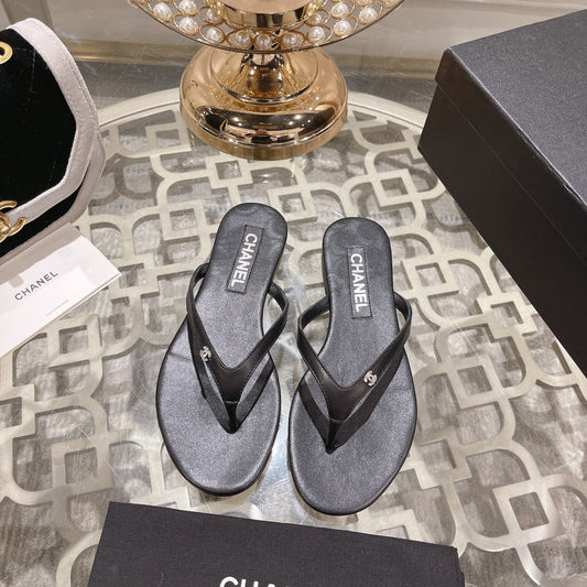 Шльопанці подвійні CC Flip Flop з овчини, чорні - 35