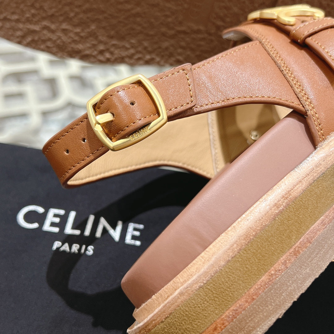 TIPPI TRIOMPHE SANDAL IN BRONZE BROWN CALFSKIN - 35