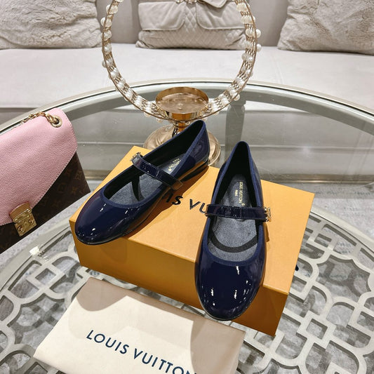 MARY JANE SHOES IN AEGEAN BLUE PATENT CALFSKIN - 35