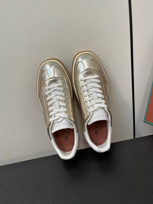 LP TENNIS WALK SNEAKERS LIGHT GOLD CALFSKIN - 35
