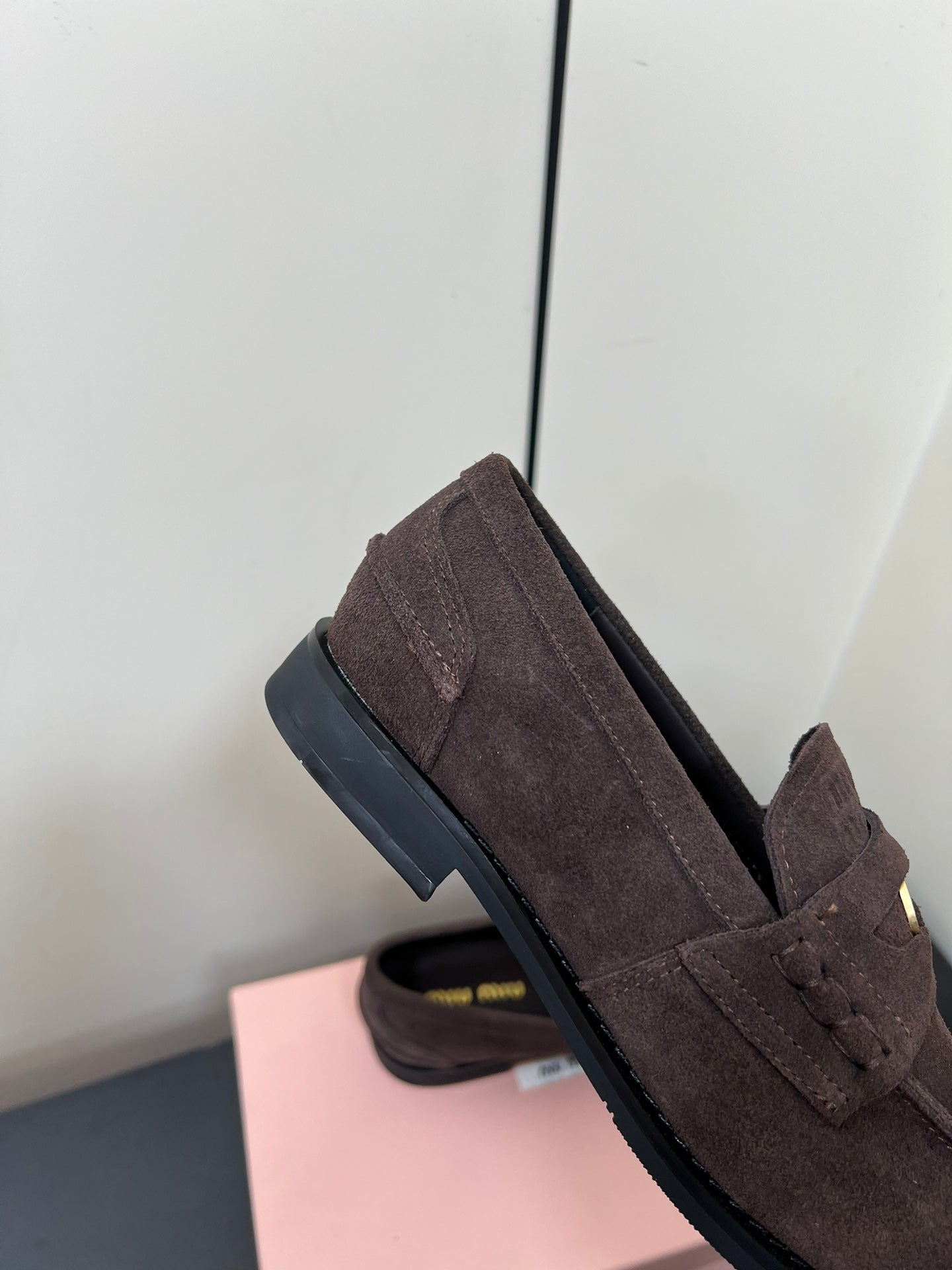 PENNY LOAFERS IN CHOCOLATE SUEDE - 35