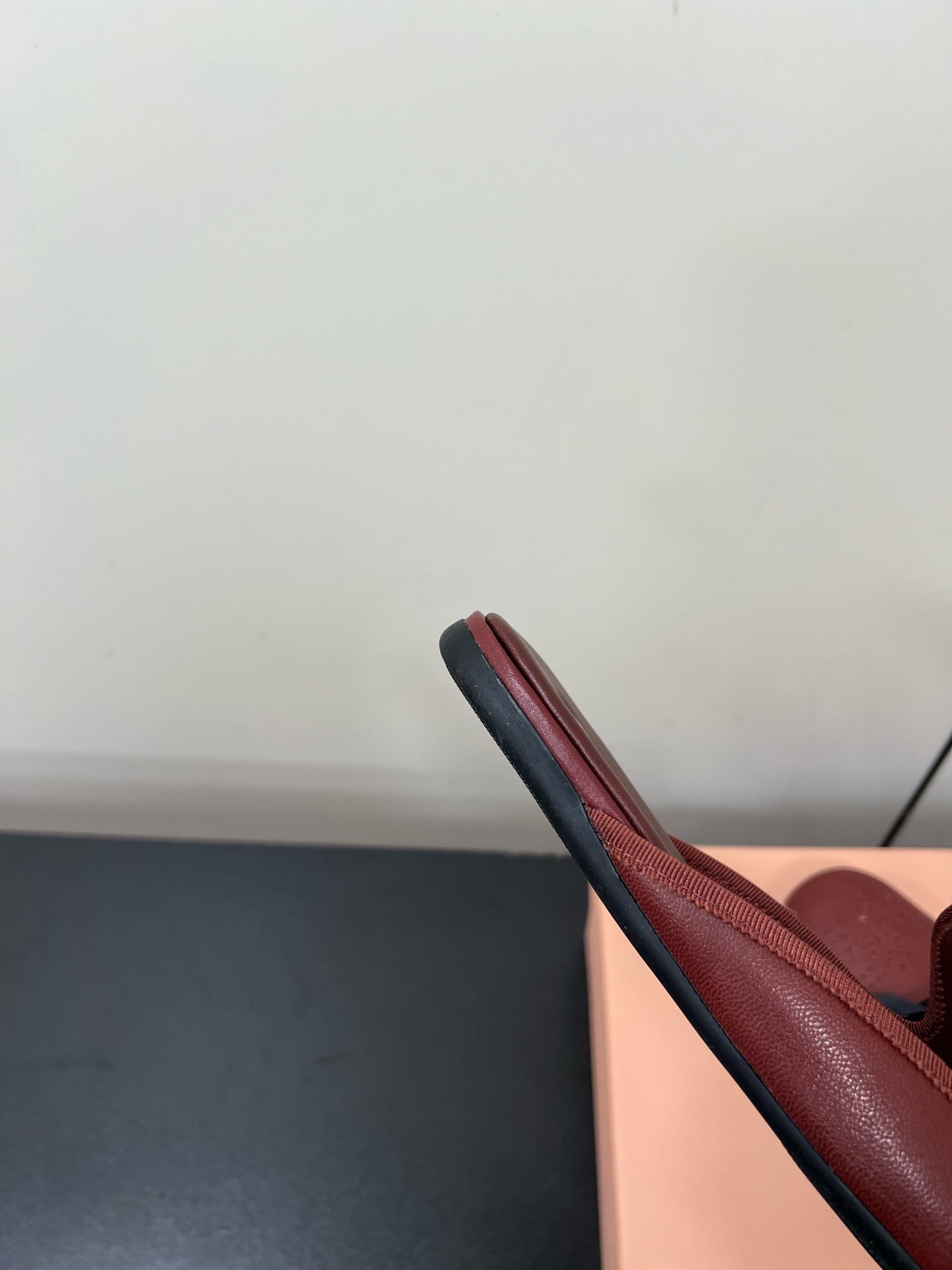 BOW MULES IN RED BROWN SHEEPSKIN - 35