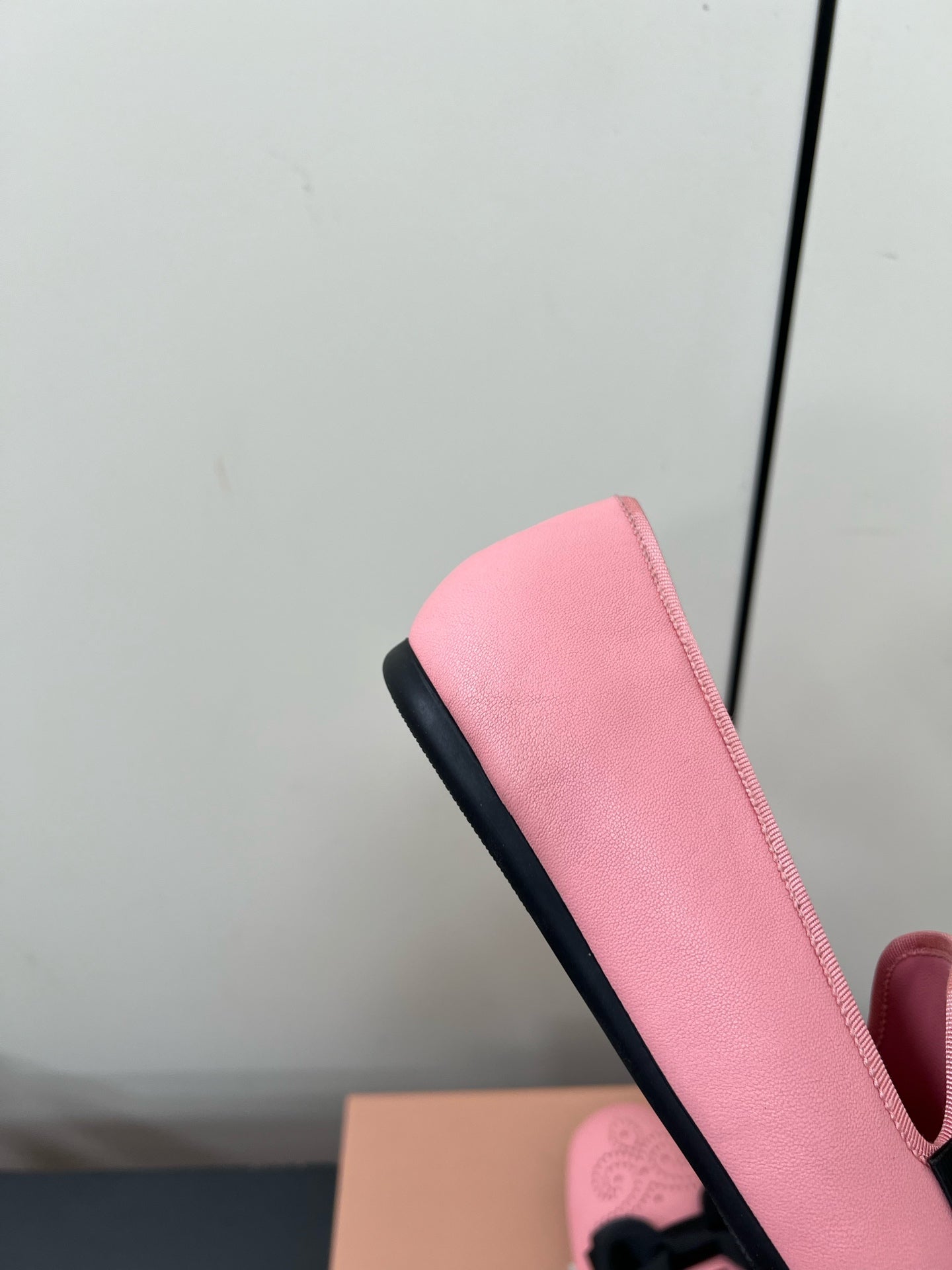 LOAFERS WITH BOW IN PINK SHEEPSKIN - 35