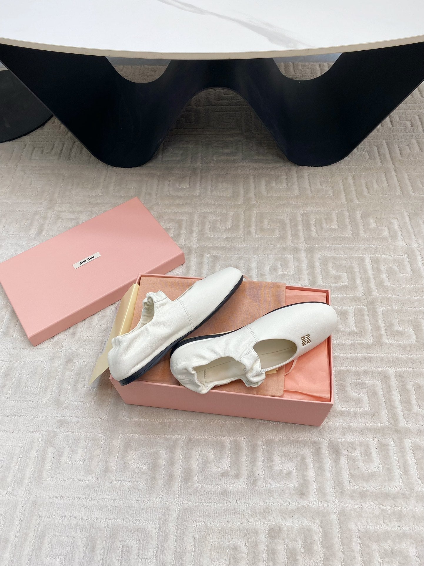 MARY JANE FLATS IN WHITE SMOOTH LAMBSKIN - 35