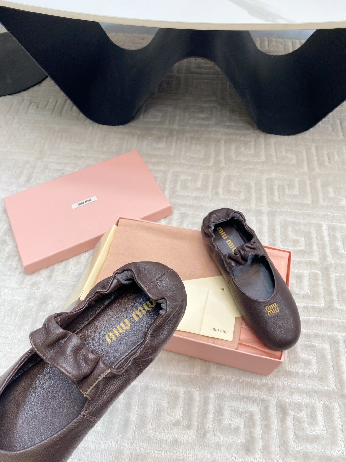 MARY JANE FLATS IN ESPRESSO SMOOTH LAMBSKIN - 35