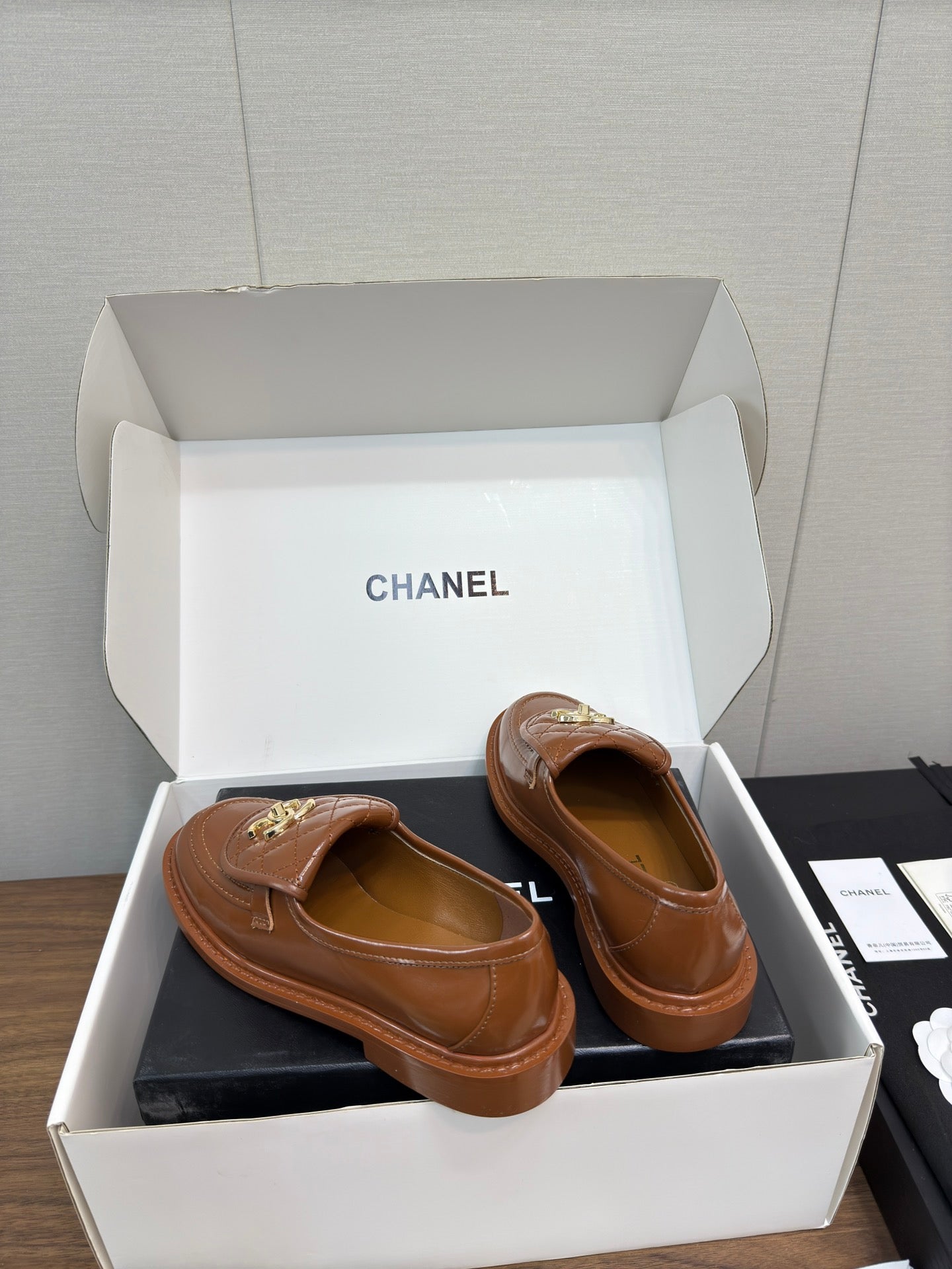 MOCCASIN 2.5 CM IN GINGERBREAD BROWN PREMIUM LAMBSKIN - 35