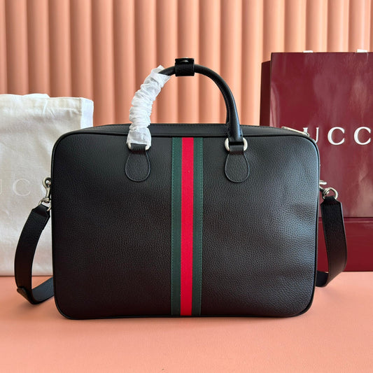 ЧОХОЛ ДЛЯ ДОКУМЕНТІВ GUCCI 25S OPHIDIA LARGE 40 СМ З ЧОРНОЇ ТЕЛЯЧОЇ ШКІРИ