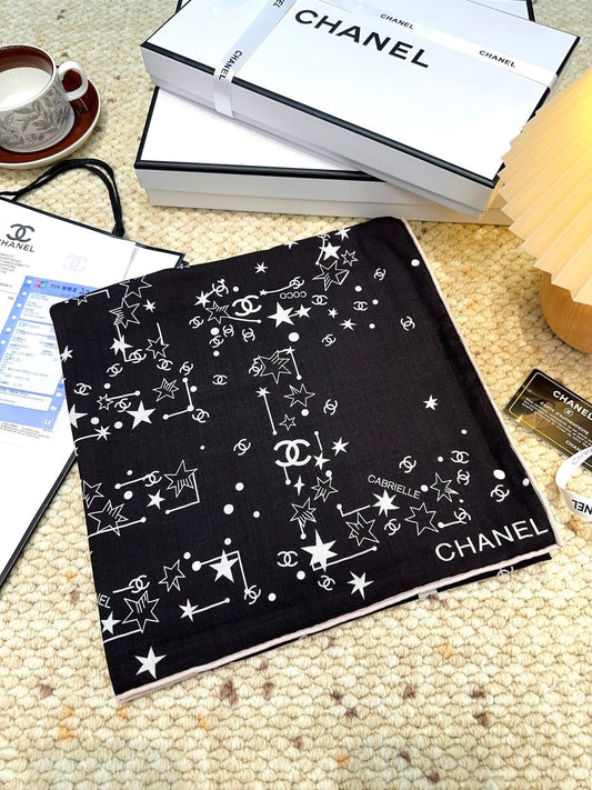 ШАРФ CHANEL 25S 140 СМ З КАШЕМІРУ ТА ШОВКУ 943918