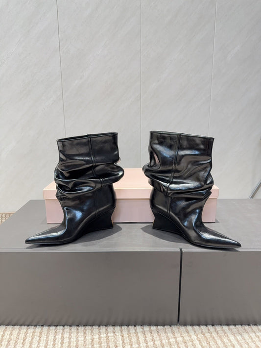 ЧОБОТИ BALMAIN 26S 75 ММ З ЧОРНОЇ ТЕЛЯЧОЇ ШКІРИ