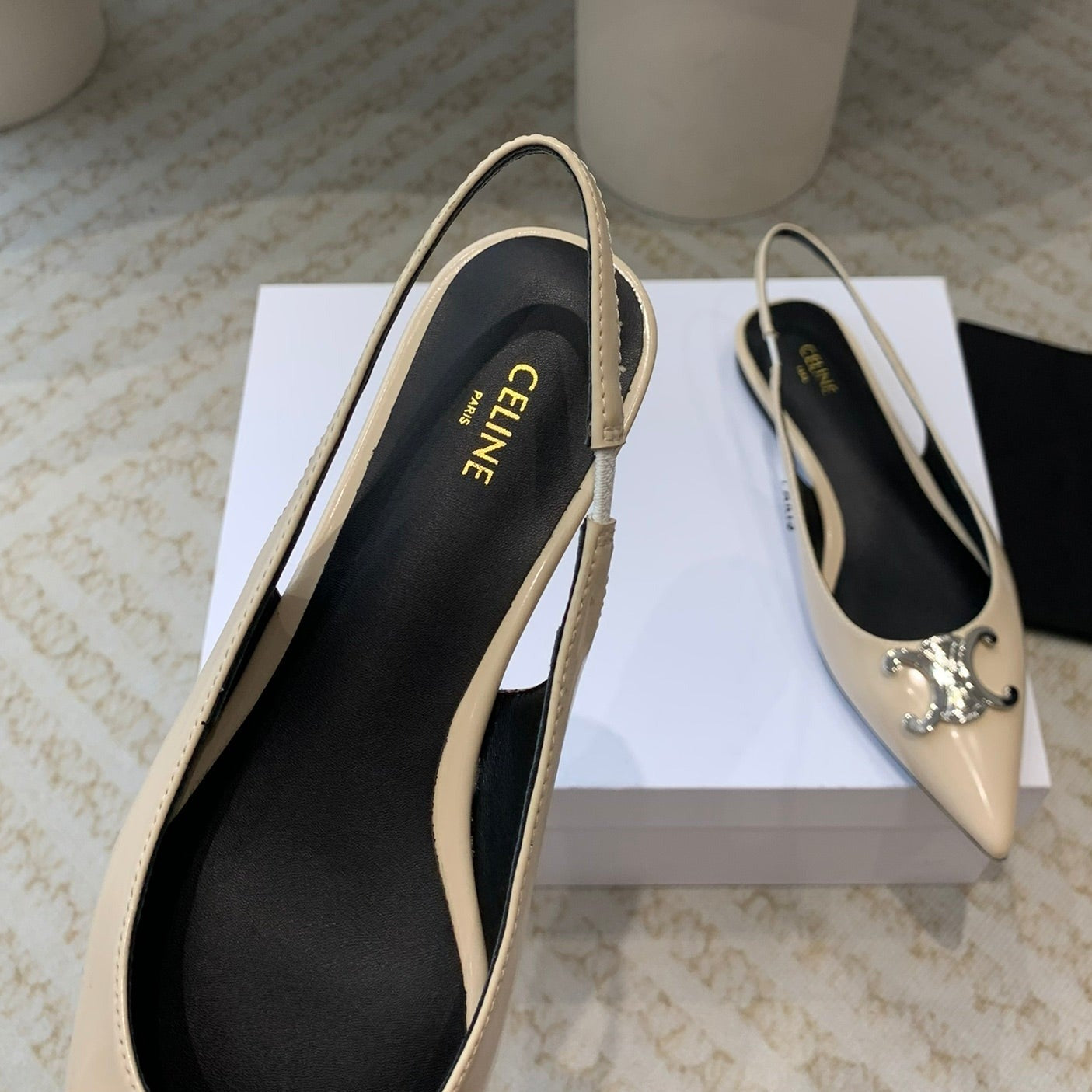 ALMA TRIOMPHE SLINGBACK IN LAMBSKIN BEIGE - 35