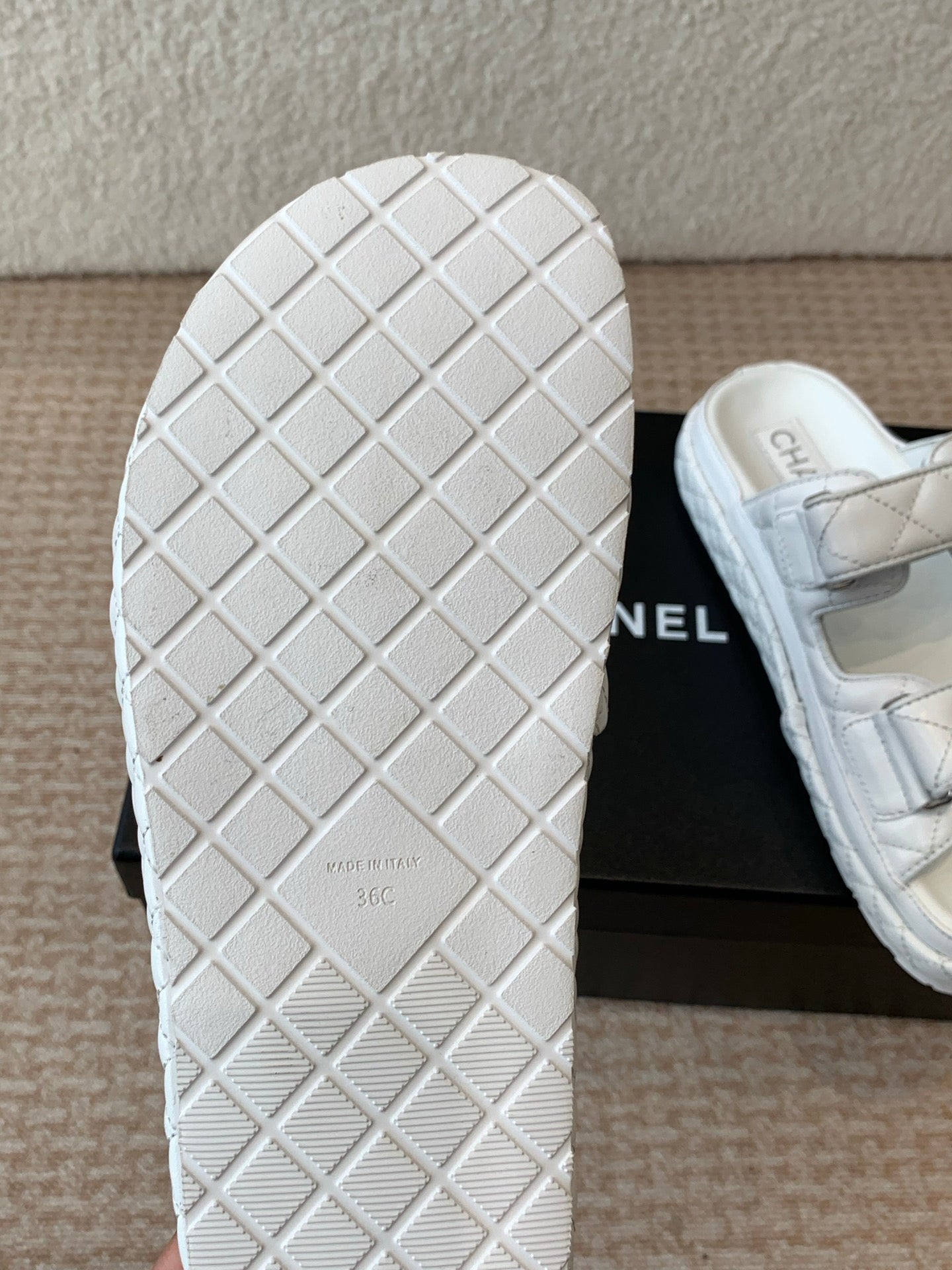 DAD SANDAL IN WHITE CALFSKIN MULE - 35