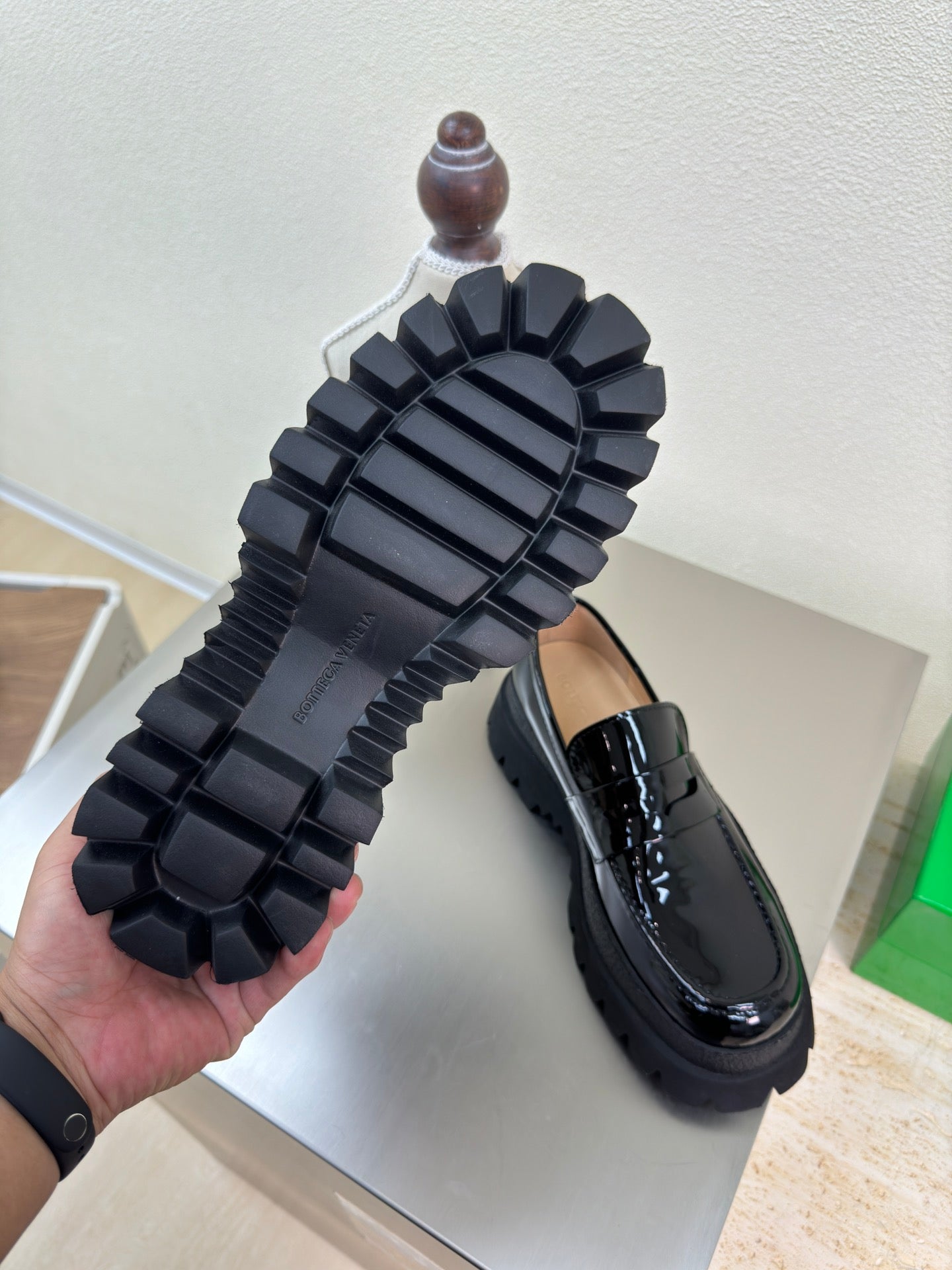 HADDOCK MOCCASIN IN BLACK PATENT CALFSKIN - 35