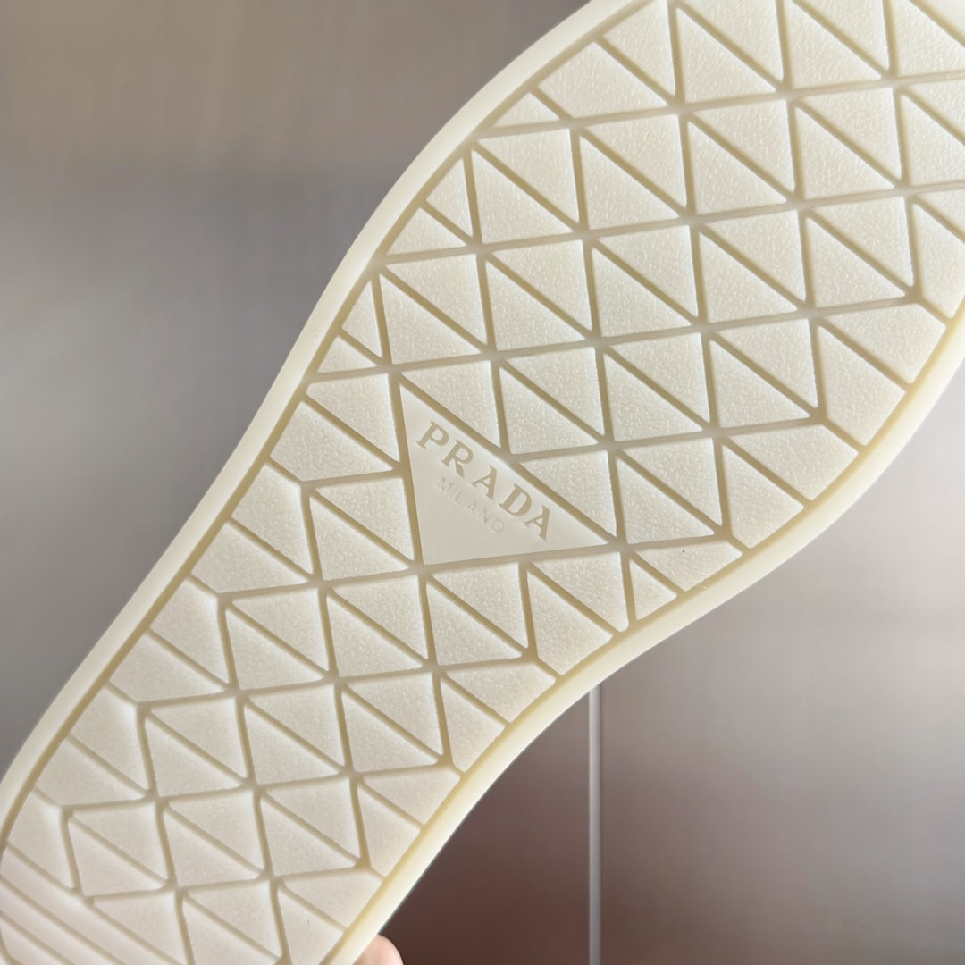 Pra White Suede Leather Mule 25mm Rubber Sole - 35
