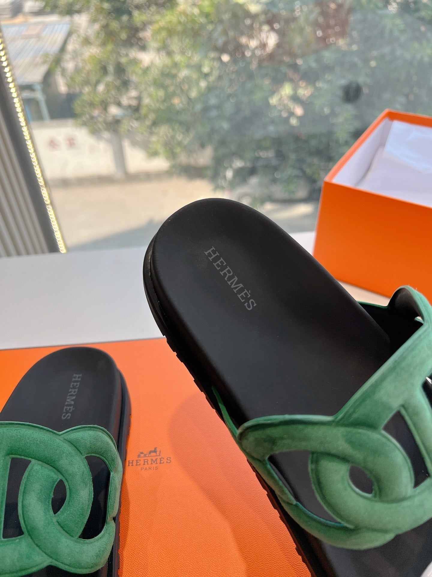 EXTRA SANDAL IN MEDIUM GREEN MIX SILVER CALFSKIN - 35