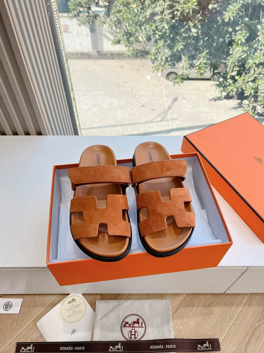 CHYPRE SANDAL З ЯСКРАВОЮ ПОМАРАНЧЕВОЮ ЗАМШЕЮ - 35