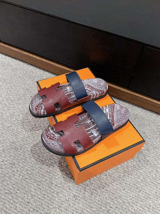 CHYPRE SANDAL ОБПАЛЕНА УМБРА З ТЕЛЯЧОЇ ШКІРИ УНІКАЛЬНА - 35