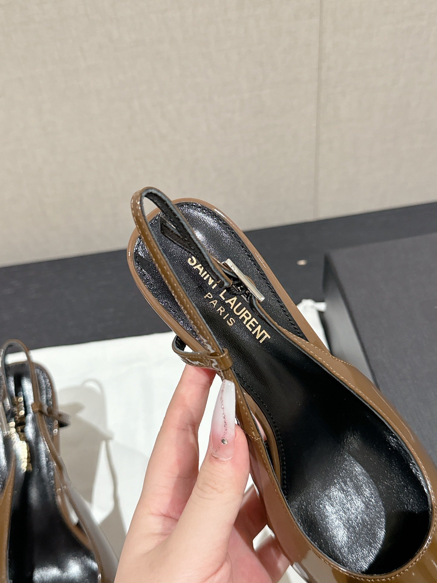 SL CHERISH SLINGBACK 75 CAMEL CALFSKIN - 35