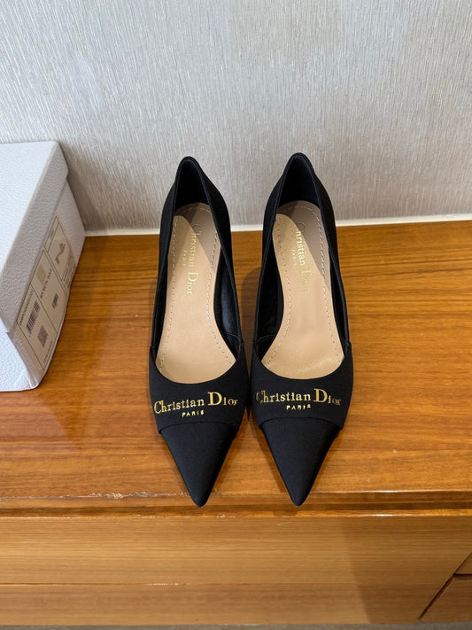 MY DD 25S HIGH HEEL 80MM IN BLACK SATIN - 35