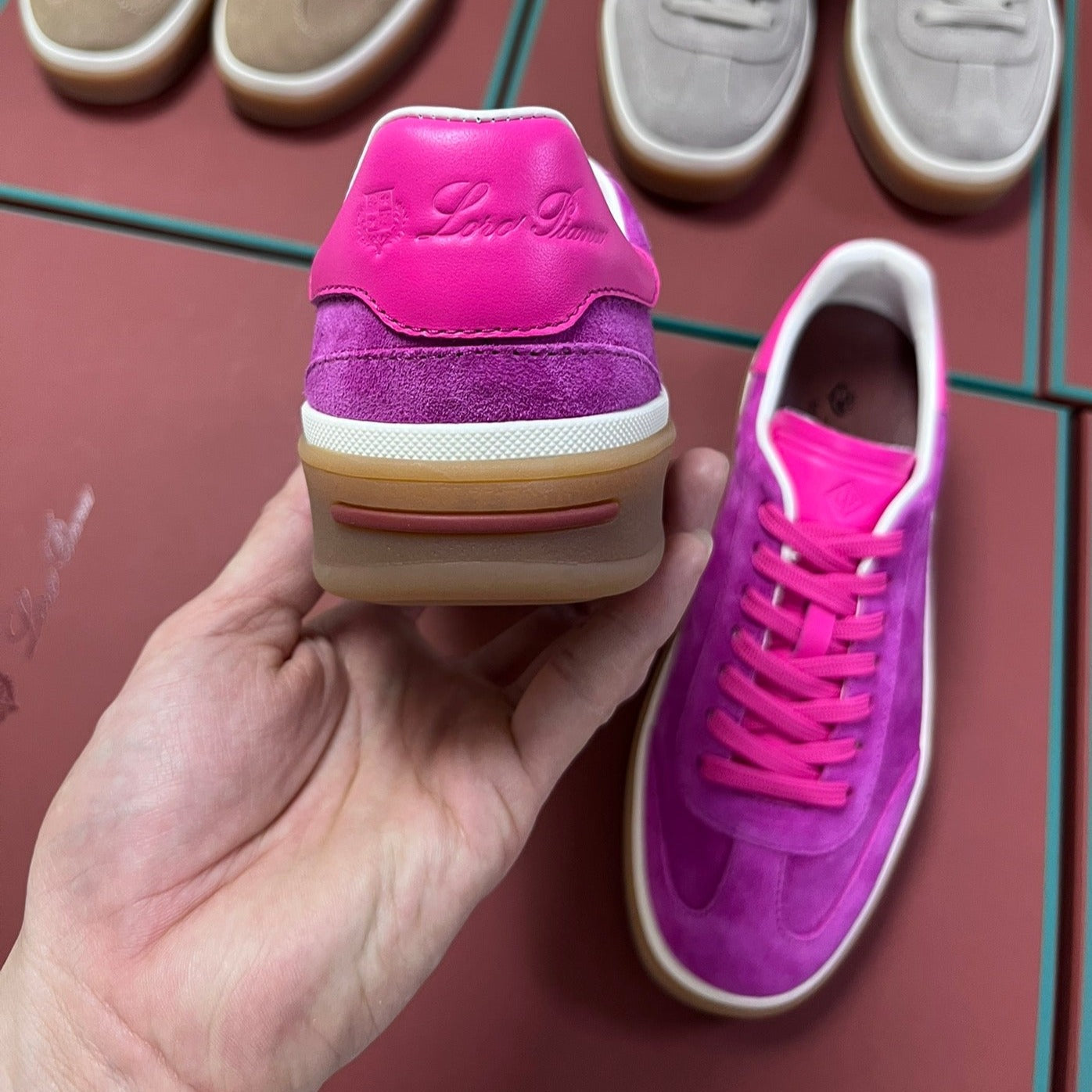 LP TENNIS WALK SNEAKERS BARBIE PINK CALFSKIN - 35