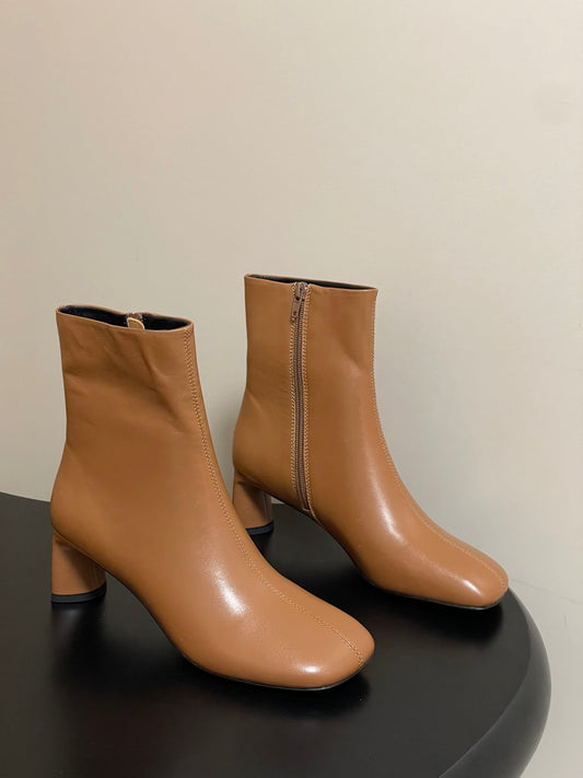ЧЕРЕВИКИ BALENCIAGA 25S 65 ММ ЗІ СВІТЛО-КОРИЧНЕВОЇ ВІВЕЧОЇ ШКІРИ - 35