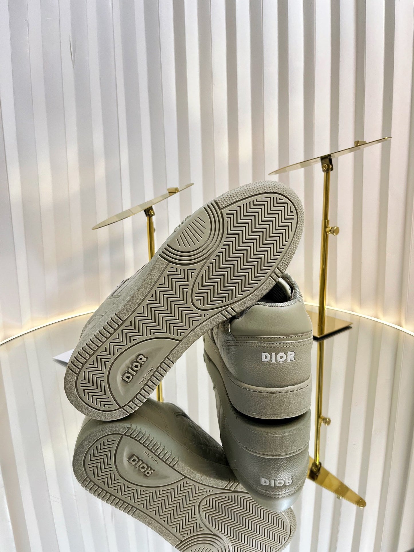 B27 LOW-TOP SNEAKER TROUT GRAY SMOOTH CALFSKIN - 35