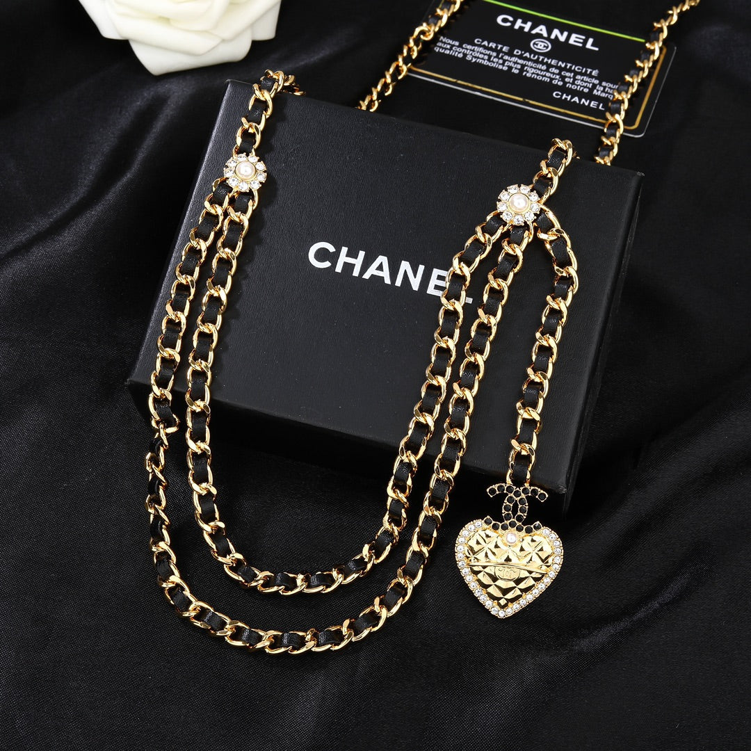 CHANEL 25S CHAIN BELT IN GOLD METALLIC AND BLACK CALFSKIN 614286 - 30