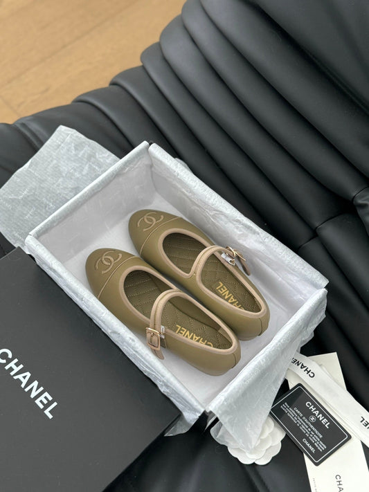 MARY JANE SHOES BEIGE ECRU LAMBSKIN - 35