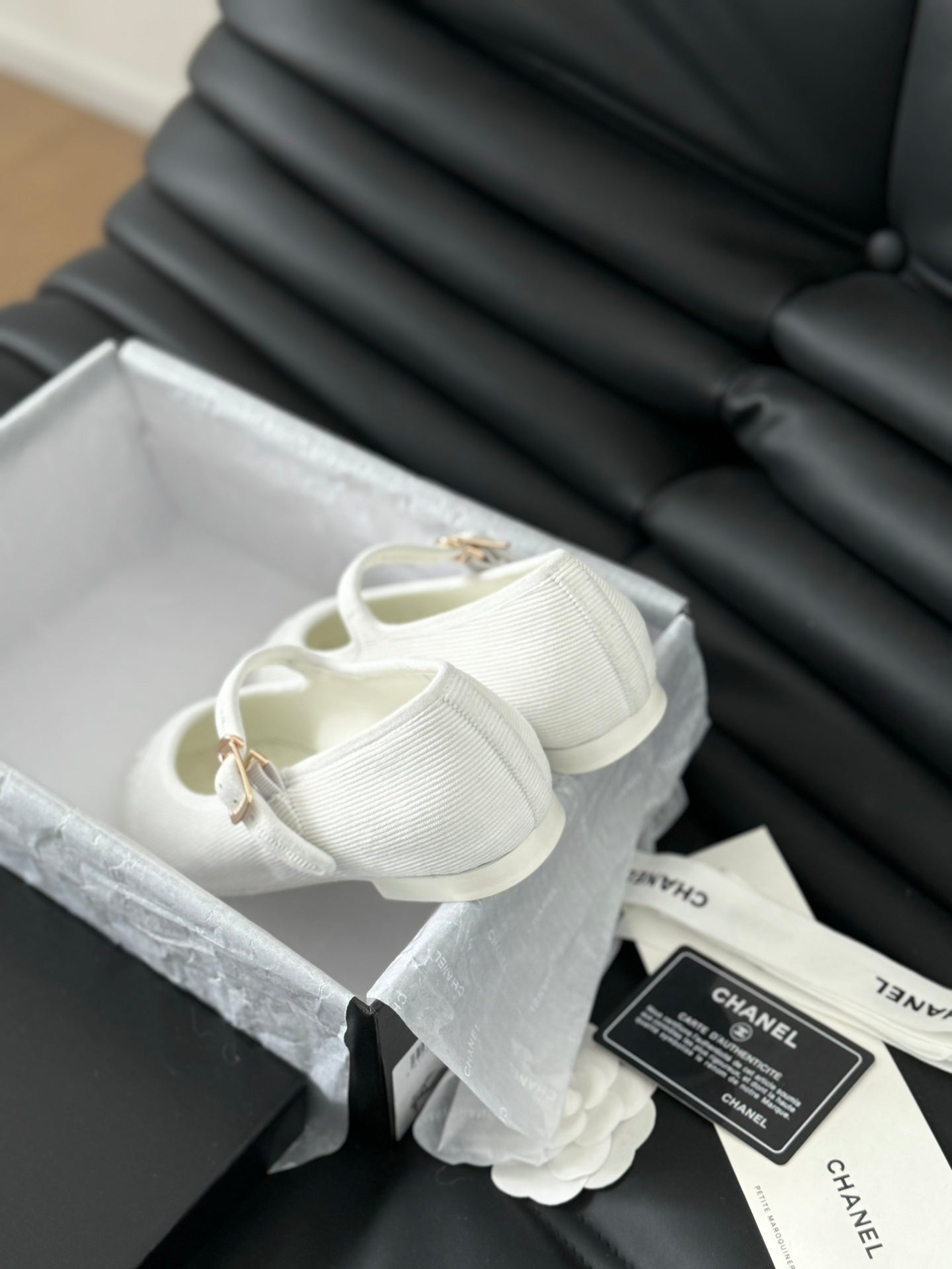 MARY JANE SHOES WHITE CORDUROY TWILL FABRIC - 35