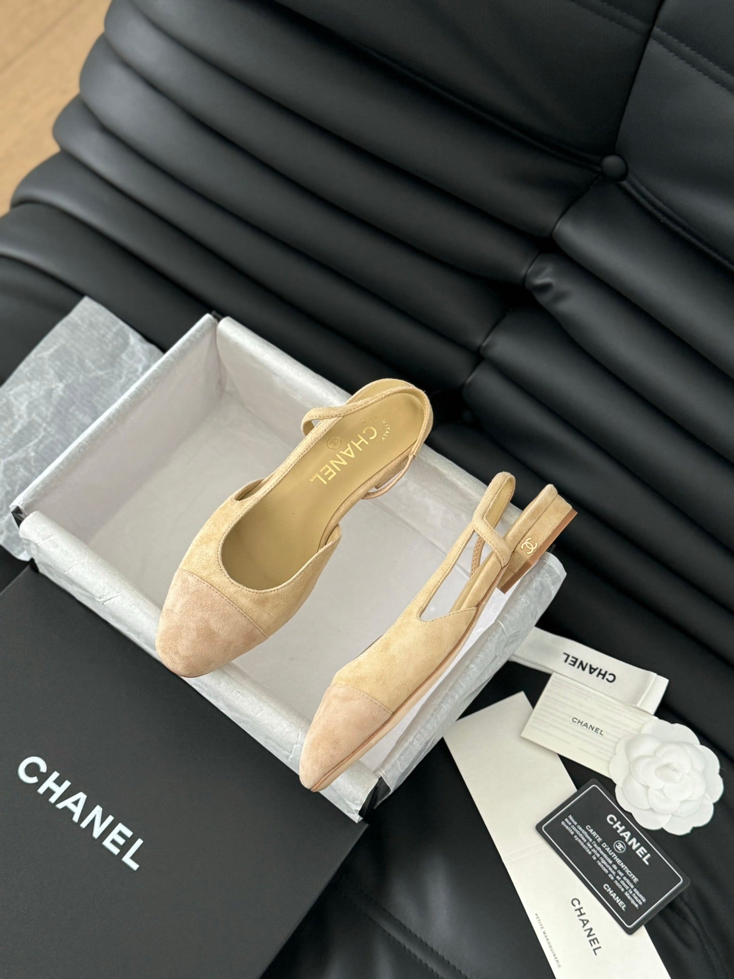CLASSIC SLINGBACK DARK IVORY SUEDE - 36