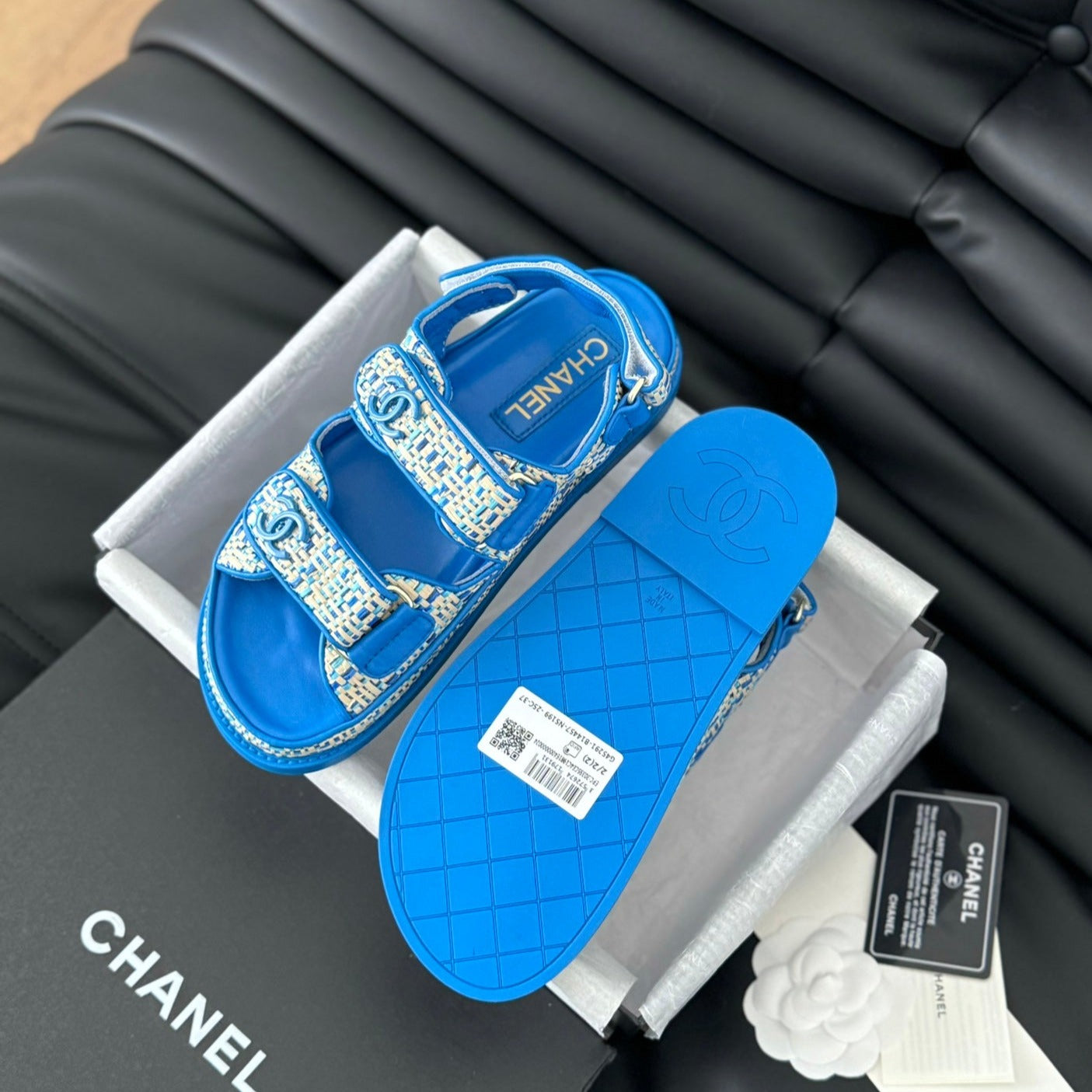 Dad Sandals Sheepskin Cobalt Blue - 35