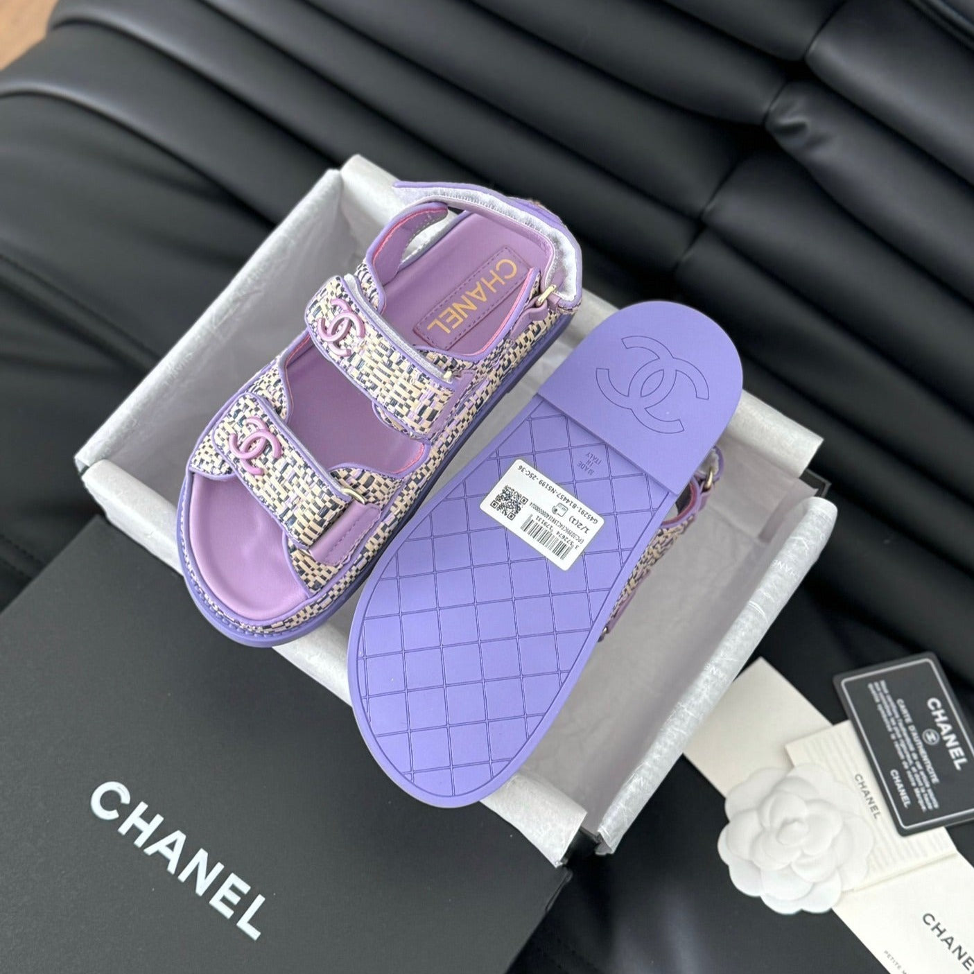 Dad Sandals Sheepskin Heather Purple - 35