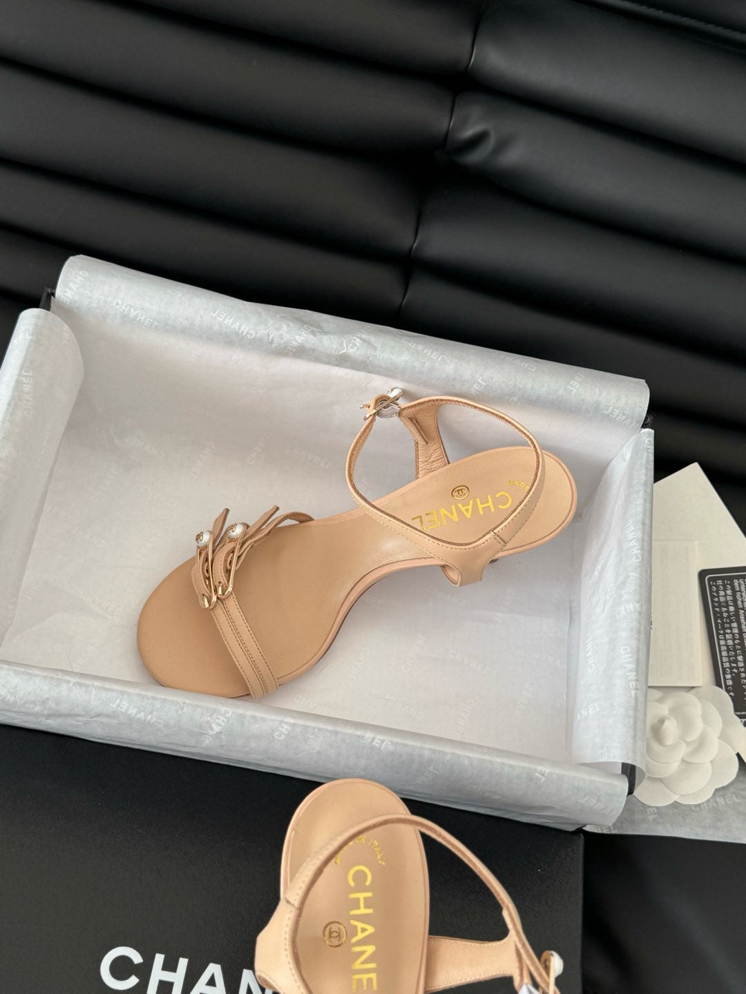 HIGH HEEL 75 MM SANDAL IN NUDE TAN SHEEPSKIN - 35