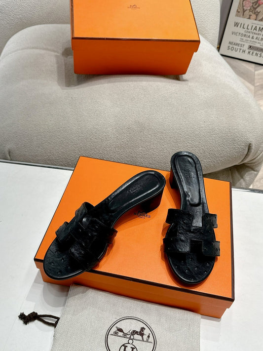 0ASIS SANDAL BLACK CALFSKIN SPECIAL - 35