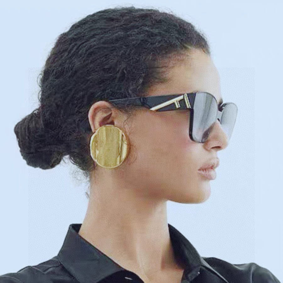 ROMA SQUARE FRAME SUNGLASSES 542083 IN ACETATE - Blue