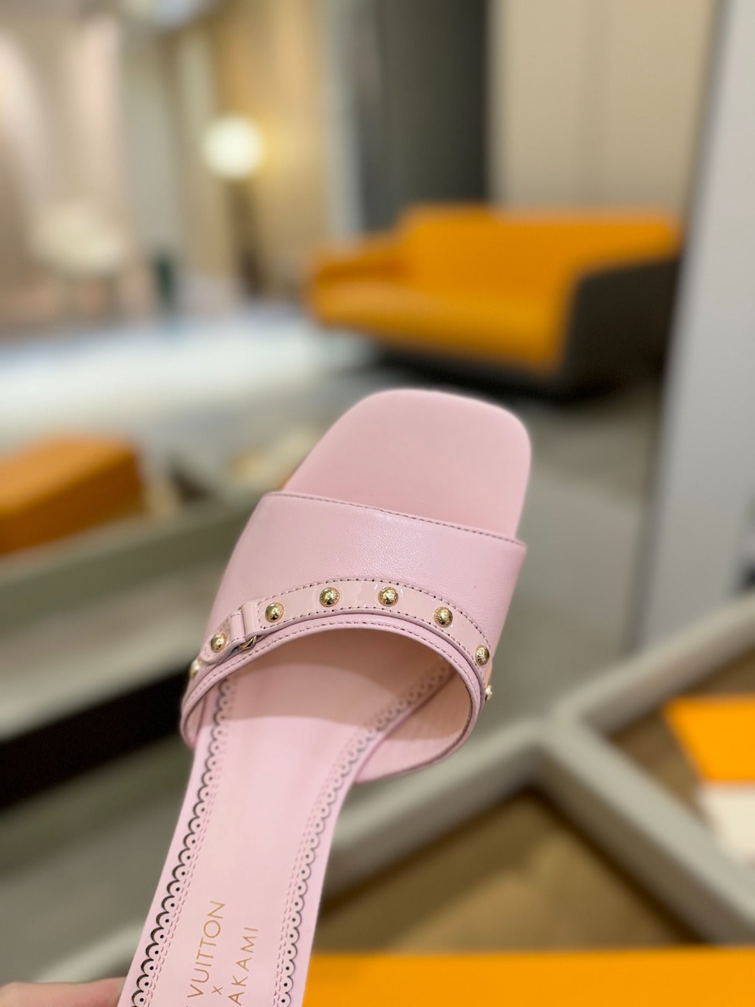 LV X TM 6AM HIGH 4 CM MULE IN LIGHT PINK CALFSKIN - 34