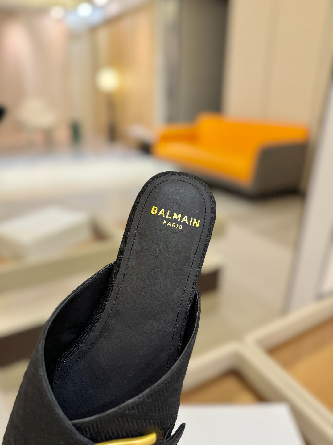 БОСОНІЖКИ BALMAIN 26S З ЧОРНОГО ПОЛОТНА