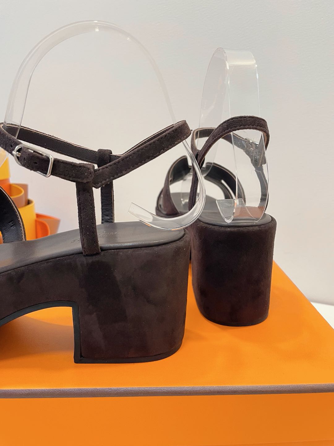 JAM 30 SANDAL IN CAROB BROWN SUEDE - 35