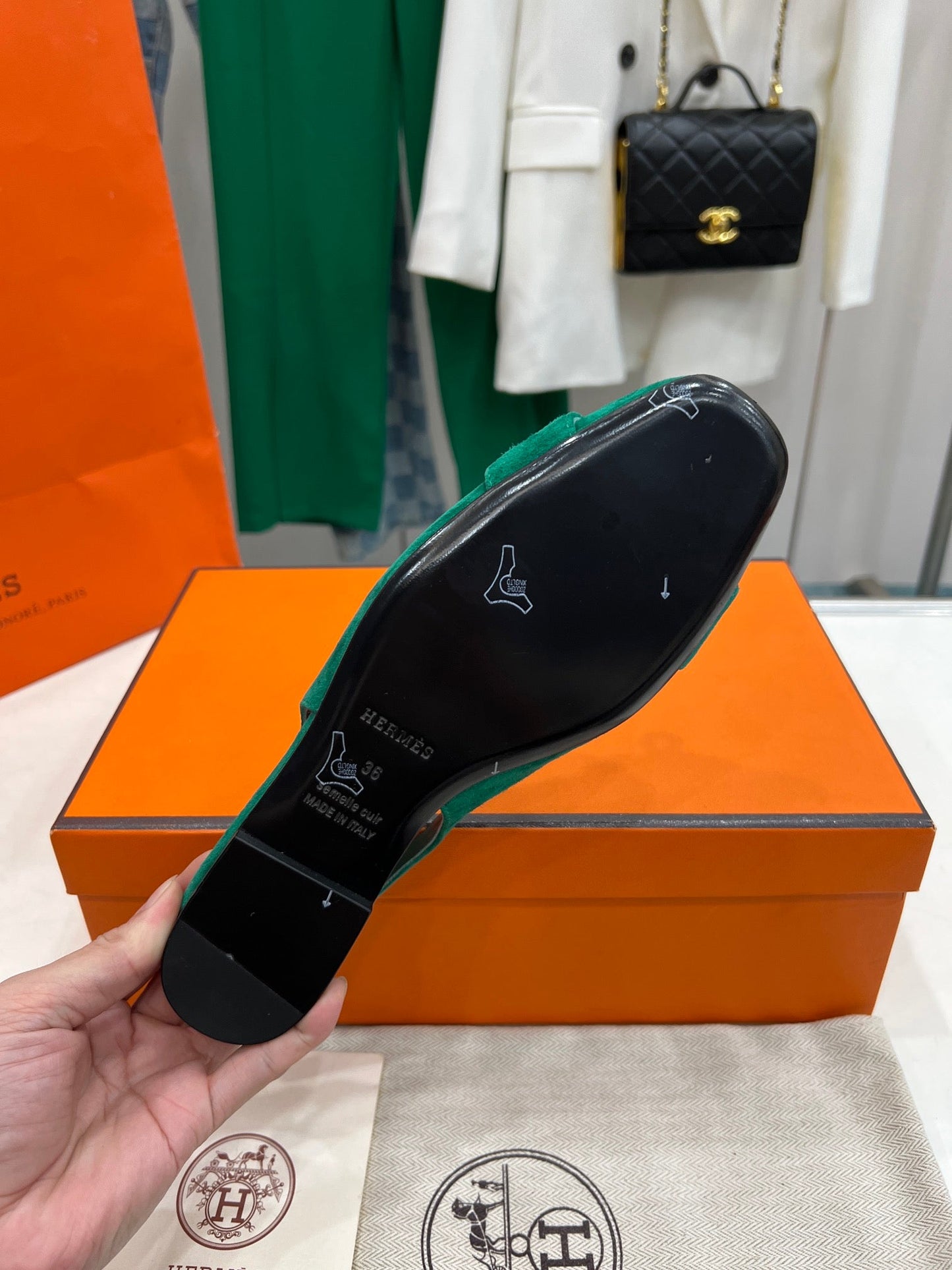 INNOCENTE SLINGBACK CASTLETON GREEN SUEDE - 35
