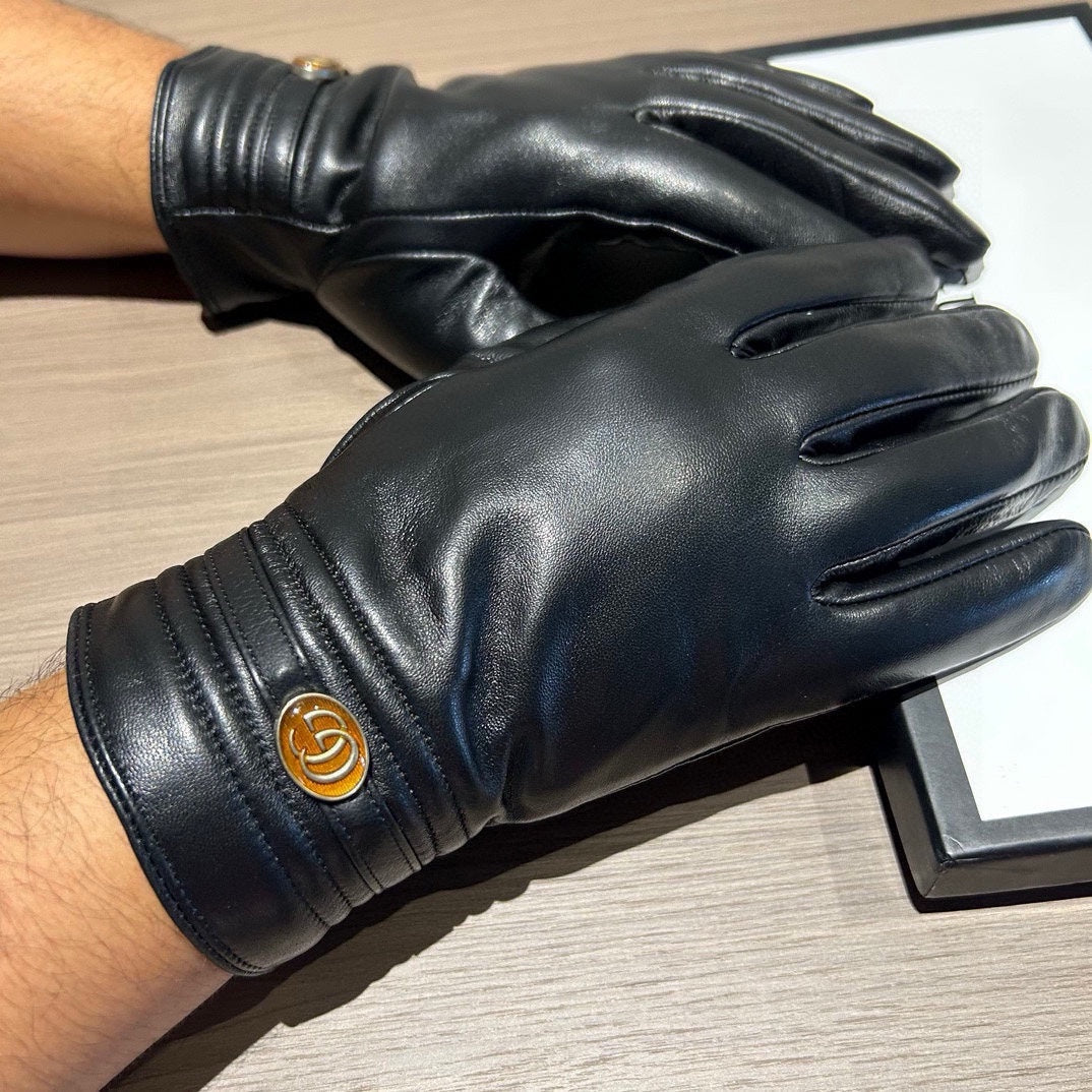 TOUCHSCREEN GLOVES IN BLACK LAMBSKIN 435967 - XL