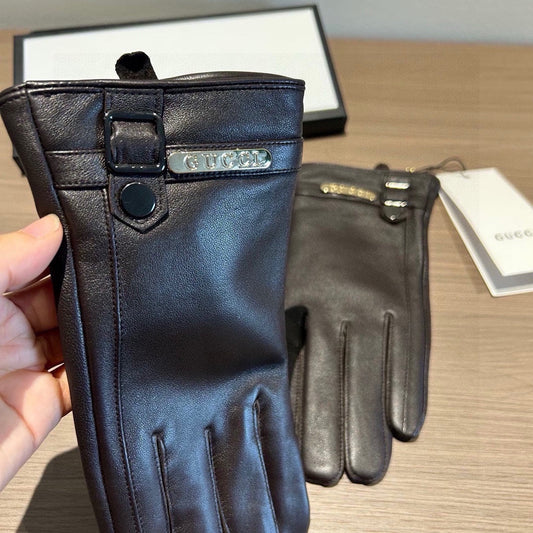 TOUCHSCREEN GLOVES IN BLACK LAMBSKIN 440503 - XL