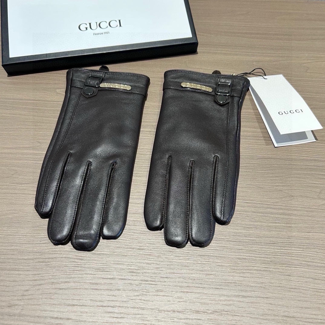 TOUCHSCREEN GLOVES IN BLACK LAMBSKIN 440503 - XL
