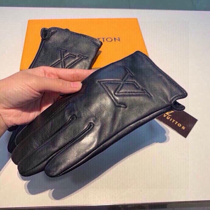 LV GLOVES IN BLACK LAMBSKIN 467961 - M