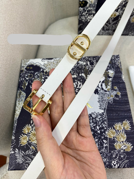 DIOR 25S BELT 15 MM IN WHITE CALFSKIN 559725 - 30
