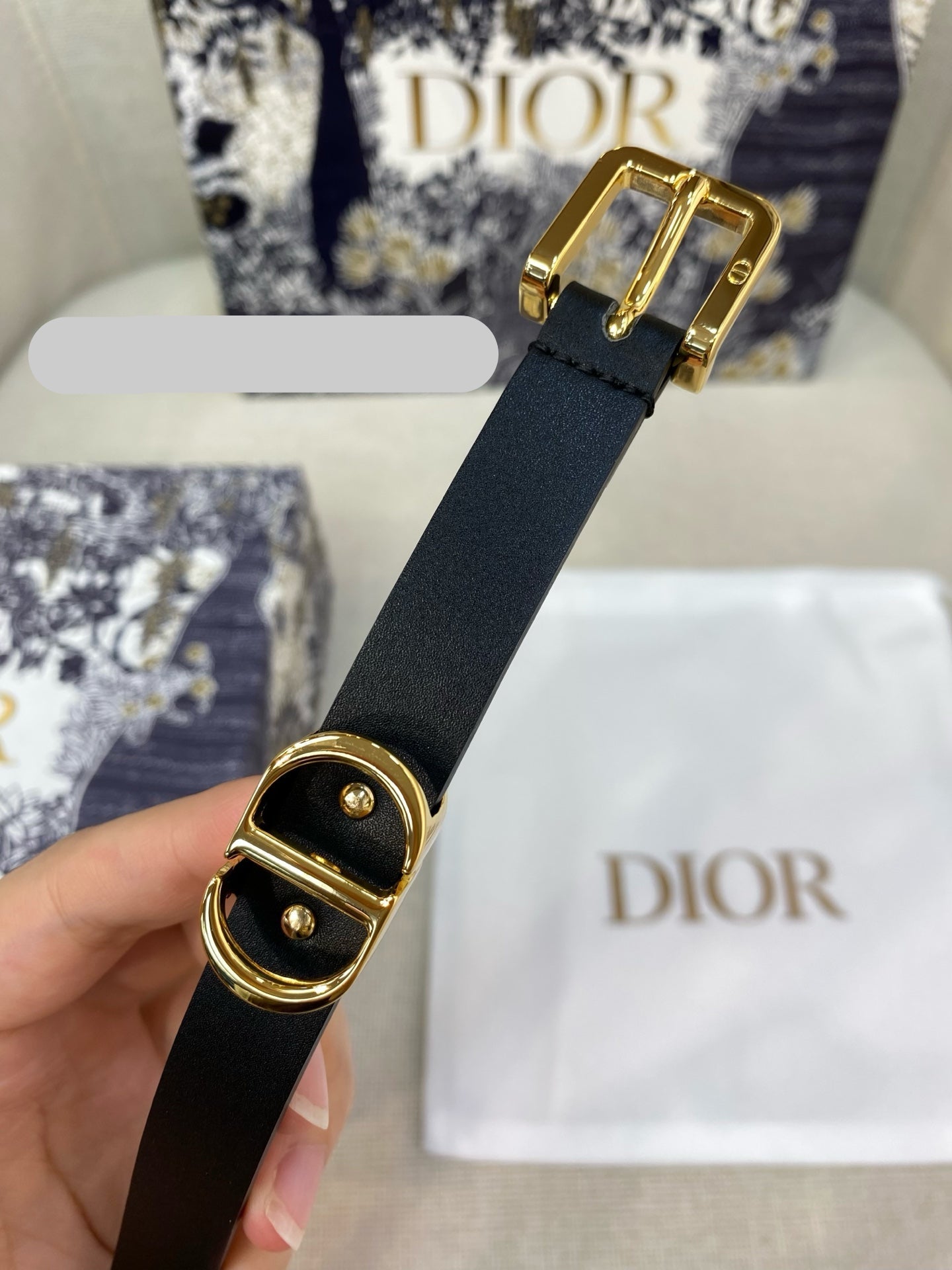 DIOR 25S BELT 15 MM IN BLACK CALFSKIN 559726 - 30