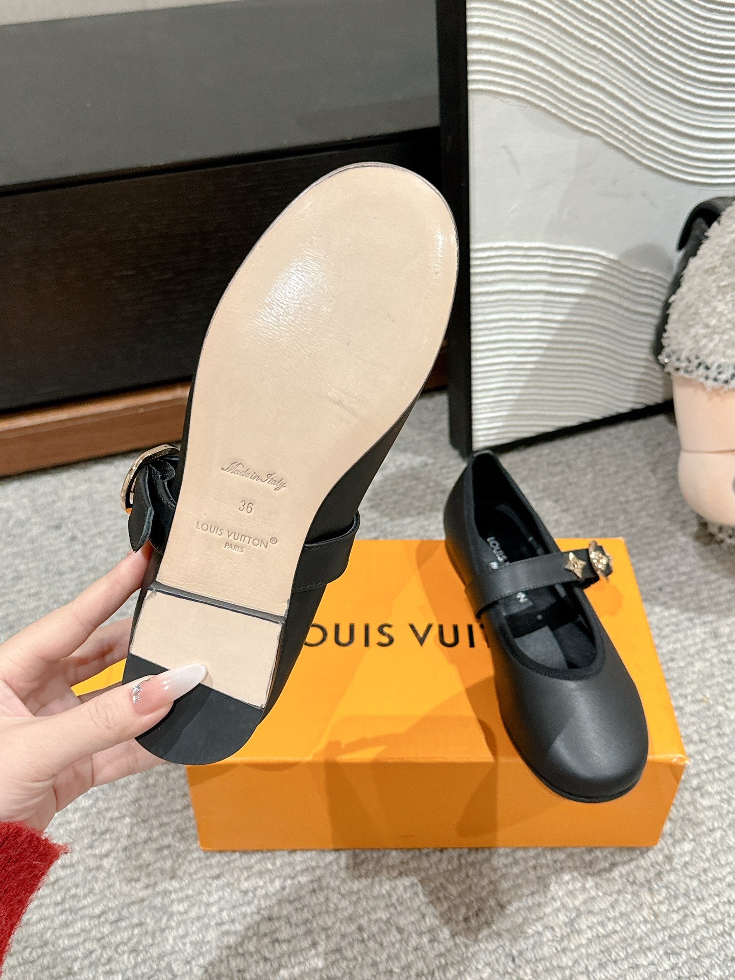 MARY JANE SHOES IN BLACK SHEEPSKIN - 35